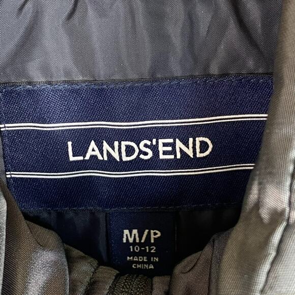 Lands End Womens Quilted Down Puffer Vest Size M Full Zip Mock Neck Outdoors - Picture 5 of 11